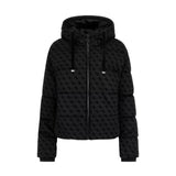 Piumino cappotto logo flock daisy nero