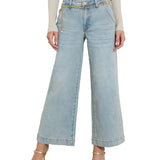 Jeans Zoya wide leg crop denim chiaro