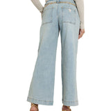 Jeans Zoya wide leg crop denim chiaro