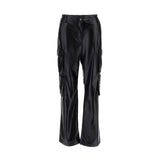 Pantalone cargo con tasche laterali nero