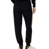 Pantalone da jogging con strass logo nero/oro