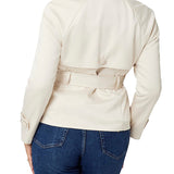 Trench crop Andrea belted beige