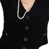 Cardigan con botton Isabelle nero