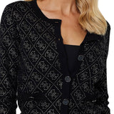 Cardigan Paige 4g stones nero