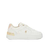 Sneakers Lux Hardware court con logo bianco antico