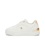 Sneakers Lux Hardware court con logo bianco antico