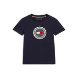 T-shirt teen stampa logo frontale blu