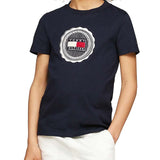 T-shirt teen stampa logo frontale blu