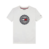 T-shirt teen stampa logo frontale bianco