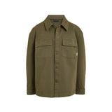 Camicia Teen overshirt con tasconi verde