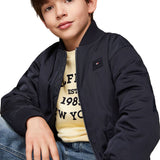 Giubbino bomber Kids con zip monotype blu