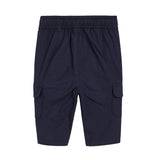 Pantalone neonato cargo con coulisse blu