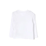 T-shirt neonato monotype a maniche lunghe bianco