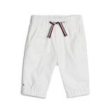 Pantaloni chino neonato in velluto bianco