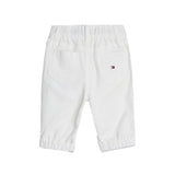 Pantaloni chino neonato in velluto bianco