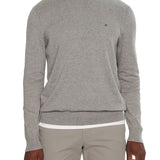 Maglione girocollo in cotone grigio