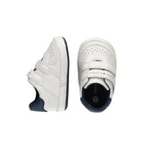 Sneakers neonato con chiusura a velcro bianco/blu