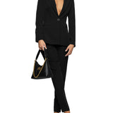 Completo Berninn tailleur giacca monopetto e pantalone nero