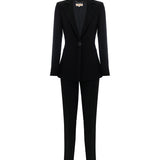 Completo Berninn tailleur giacca monopetto e pantalone nero