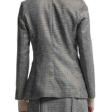 Blazer monopetto Buldae fantasia scacchi bianco/nero