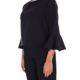 Blusa con manica 3/4 Perfecta nero