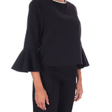 Blusa con manica 3/4 Perfecta nero