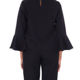 Blusa con manica 3/4 Perfecta nero