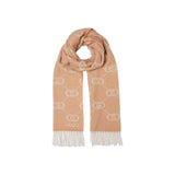 Stola jacquard monogram camel