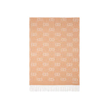 Stola jacquard monogram camel