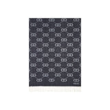 Stola jacquard monogram grigio