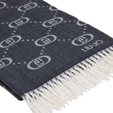 Stola jacquard monogram grigio