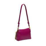 Borsa a spalla liscia La Puffy S fucsia