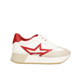 Sneakers dreamy 03 pelle bianco/rosso