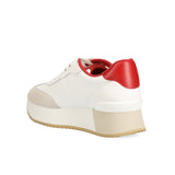 Sneakers dreamy 03 pelle bianco/rosso