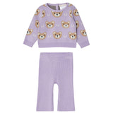 Completo maglia e pantalone Teddy glicine