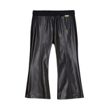 Pantalone zampetta effetto spalmato nero