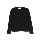 Cardigan dettaglio fiocchi nero