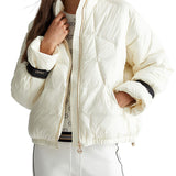 Bomber zip over nylon bianco