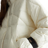 Bomber zip over nylon bianco