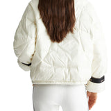 Bomber zip over nylon bianco