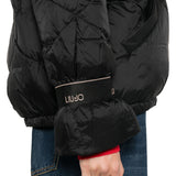 Bomber zip over nylon nero