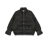 Bomber zip over nylon nero