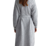 Cappotto aperto allover grigio