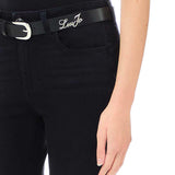 Jeans bottom up flare  black denim