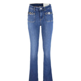 Jeans bottom up  flare denim medio