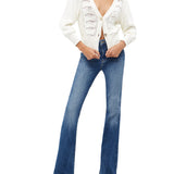 Jeans bottom up beat hw denim medio