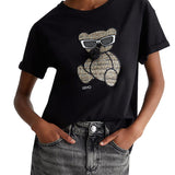 T- shirt manica corta chan bear nero