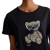 T- shirt manica corta chan bear nero