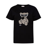 T- shirt manica corta chan bear nero