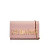 Pochette logo in metallo  rosa